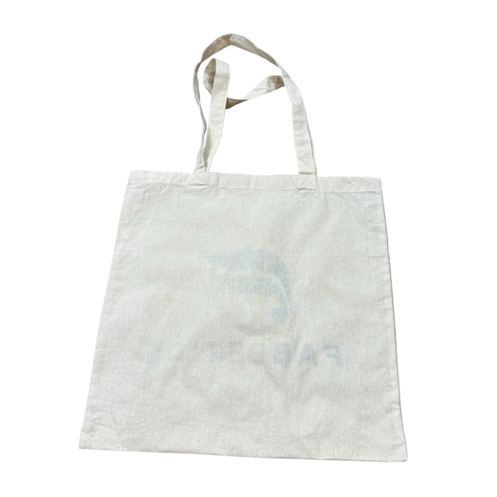 Fabletic Fabric Reusable Tote Off White‎ with Black Print - Picture 2 of 5